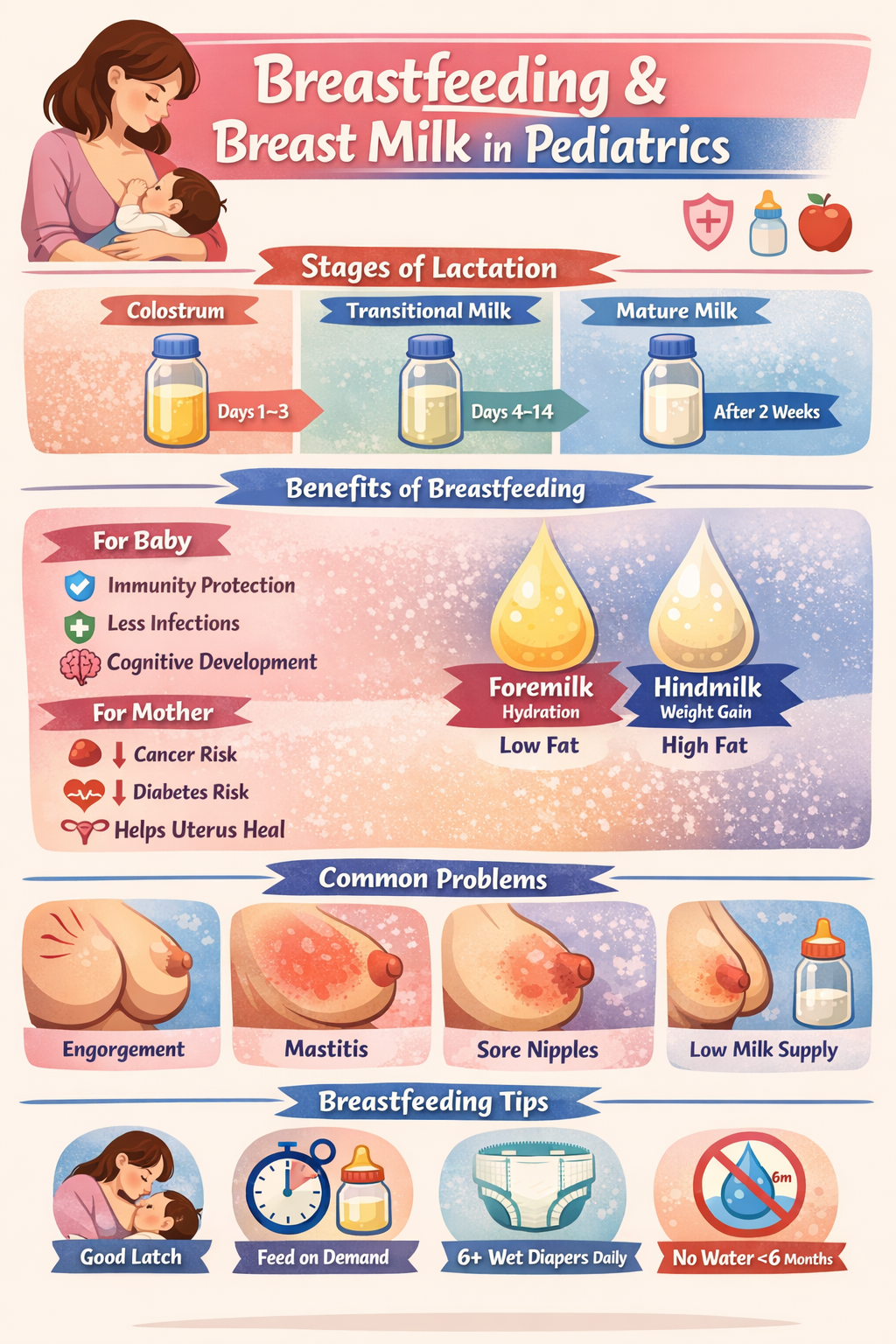 Breastfeeding and Breast Milk in Pediatrics Complete Guide Benefits Composition Management